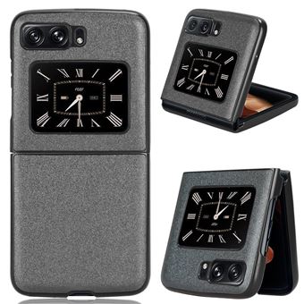 Capa e TPU + PU textura tipo areia, à prova de quedas, à prova de choque Magunivers para Motorola Moto Razr 2022 5G - cinza escuro - 1