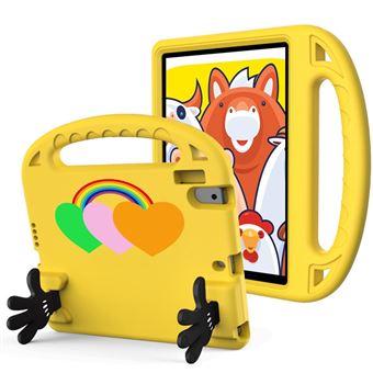 Capa de EVA padrão de coração de amor com suporte em forma de palma Magunivers para iPad Air (2013)/Air 2/9.7-inch (2017)/(2018) - amarelo - 1