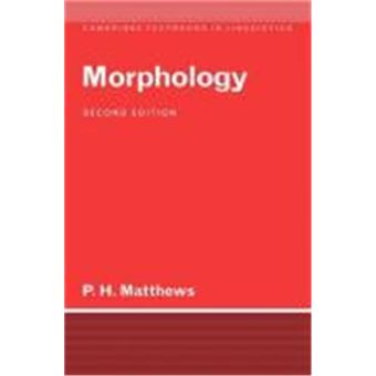 Morphology, Cambridge Textbooks In Linguistics P.H. Matthews - Capa ...