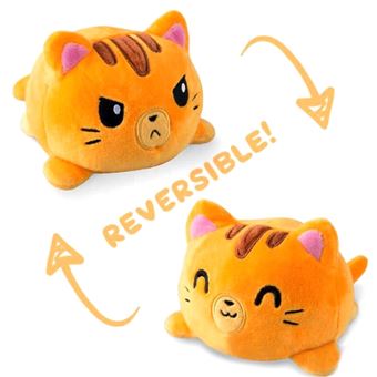 Peluche HSMY Gatinho Reversível | 15 cm - Laranja - 1