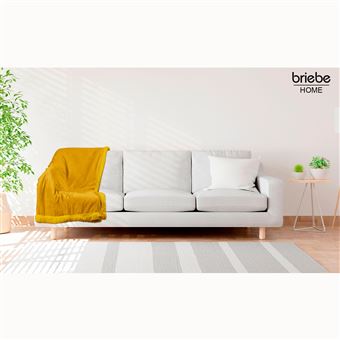 Cobertor de Sedalina Briebe com Tela de Sherpa | 220 x 240cm | Mostarda - 1