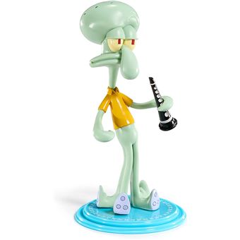 Figura The Noble Collection SpongeBob SquarePants - Bendyfigs Bendable Squidward + Acessório | 16,5 cm - 1