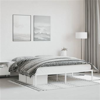 Estrutura de cama vidaXL | 180x200 cm | metal branco - 1