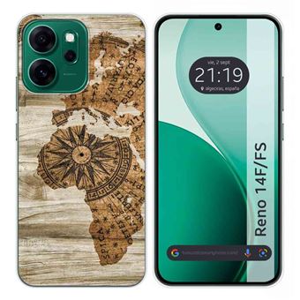 Capa Tumundosmartphone de silicone para Oppo Reno 14 FS / 14FS 5G | Design de madeira 07 desenhos - 1