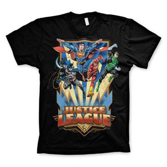 T-shirt Justice League - Team Up! | Preto | 3XL
