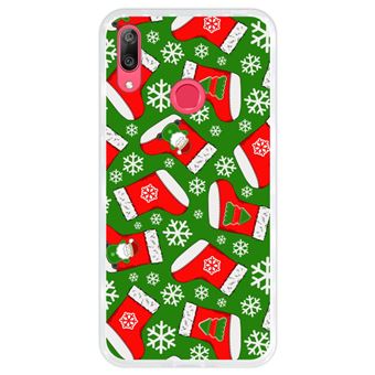 Capa Hapdey para Huawei Y7 2019 - Y7 Prime 2019 Design Padrão de Natal em Silicone Flexível e TPU