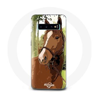 Capa Maniacase para Samsung Galaxy S10 Quarto de Milha Castanho Raça de Cavalo - 1