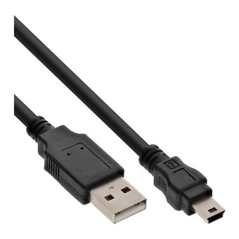 InLine 5m USB 2.0 cabo USB USB A Mini-USB B Preto