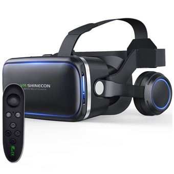 Óculos Realidade Virtual Arzopa® Y1 3D VR + Comando sem Fio + Auriculares para Apple/Android - Preto - 1