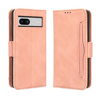 Capa FOXDOCK Protetora para Google Pixel 7A | Suporte e Flip de couro PU | À Prova de Choque | Rosa - 1