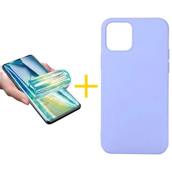 Pack 1 x Película de Hidrogel + Capa Accetel Apple iphone 11 Pro Max | Silicone Líquido - Roxo - 1