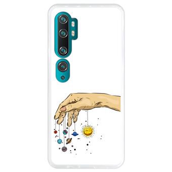Capa Hapdey para Xiaomi Mi Note 10 - Note 10 Pro - CC9 Pro | Silicone Flexível em TPU | Design Planetas à mão - Transparente