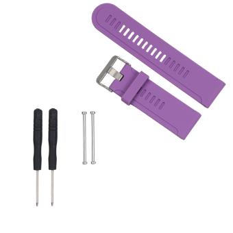 Bracelete em Silicone para a Garmin Fenix 3/Fenix 3 hr/Fenix 2 espigões ETC + Adaptadores + Ferramentas- Roxo - 1
