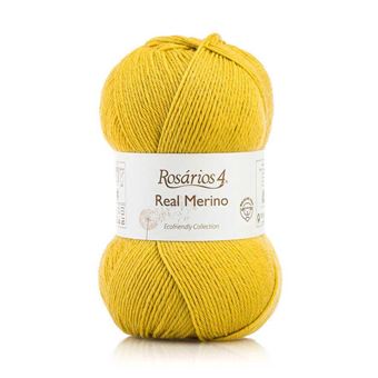 Fio de Lã Rosarios 4 Real Merino | 100G | Amarelo 13 - 1