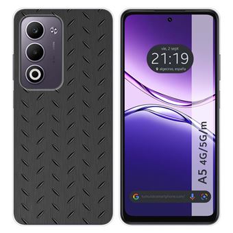 Capa Tumundosmartphone de silicone para Oppo A5m / A5 4G / 5G | desenhos de metal - 1