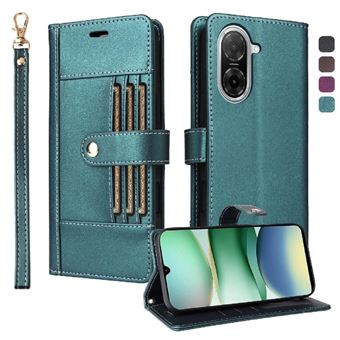 Capa Carteira Flip ZURSANA para Xiaomi Redmi A5 4G com Bloqueio RFID | Pulseira e 6 Porta-Cartões - Verde - 1