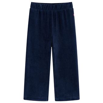 Calças para criança | vidaXL | bombazina azul-marinho 104 | 3 a 4 anos - 1