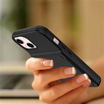 Capa e Tpu magunivers + Acrílico com Porta-Cartões e espelho Oculto Preto para Iphone 13 6.1'' - 1
