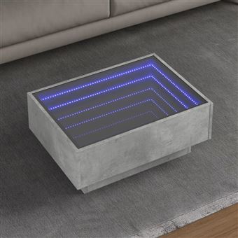 Mesa de centro com LEDs vidaXL | 70x50x30 cm | derivados de madeira - 1
