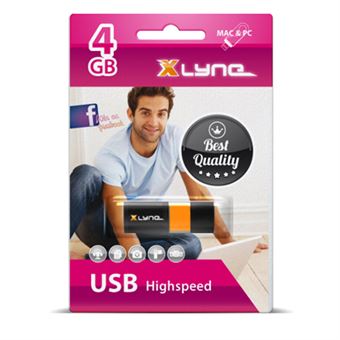 Pen USB xlyne Wave USB 2.0 4GB Laranja