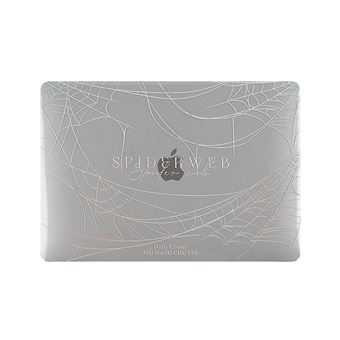 Capa Luckybutterfly para Macbook Pro (M4) A3403 3186 | Padrão Teia de Aranha | Prateado - 1
