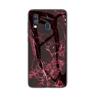 Capa Magunivers de TPU Combinação de Padrão de Grãos de Mármore Vermelho para Samsung Galaxy A40