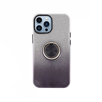 Capa de Silicone Brilhante com Íman e Anel MisterCapas para iPhone 15 Pro Max - Preto - 1