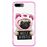 Capa Hapdey para iPhone 7 Plus - 8 Plus Design Pug Vestido de Porco Most Wanted em Silicone Flexível e TPU Cor-de-Rosa_0