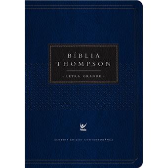 Biblia Thompson Aec Letra Grande - Cp Azul E Preta C/Indice - 1