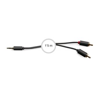 Cabo Jack Fonestar Jack 3.5 Stereo Macho Para 2 Rca Macho 1.5M - 1