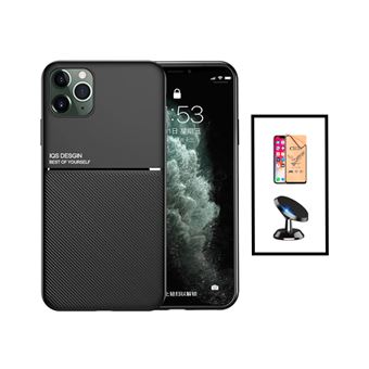 Kit Gift4Me Capa Traseira Magnética Anti Choque + Vidro Temperado Ceramica Full Cover + Suporte Magnético para Apple iPhone 14 - Preto - 1