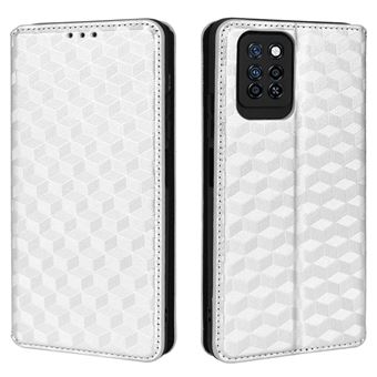 Capa PU padrão de losango, magnético auto-absorvente, à prova de choque com apoio, dinheiro Magunivers para Infinix Note 10 Pro X695/Note 10 Pro NFC X695C - 1