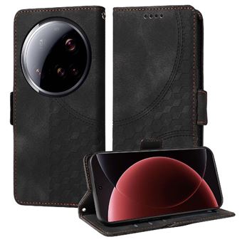 Capa FLOODKING para Xiaomi 15 Ultra | Design Acolchoado | Couro PU Premium | Preto - 1