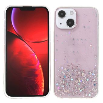Capa e TPU céu estrelado luz cintilante, Rosa Anti-riscos para iPhone 13 mini 5.4'' - 1