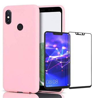 Kit Película de Vidro Phonecare 5D Full Cover + Capa Silicone Líquido para Xiaomi Redmi Note 6 / Pro - Rosa - 1