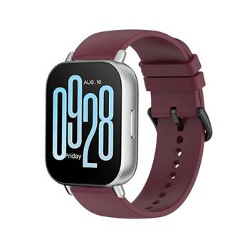 Bracelete Silicone com Fivela CapaSmart para Xiaomi Watch 5 Active | Vinho Tinto - 1