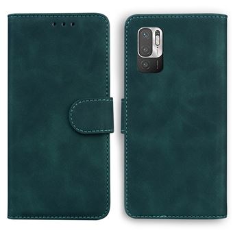 Capa PU + TPU Cor Sólidaa com fundo Verde para Xiaomi Poco M3 Pro 4G/5G/Redmi Note 10 5G - 1