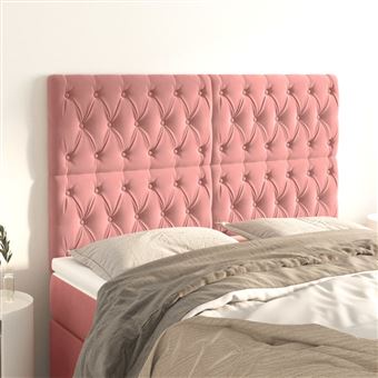 Cabeceira vidaXL | Rosa | 160x7x118/128 cm | Veludo - 1