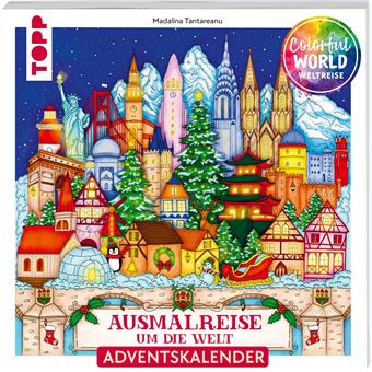 Calendário Do Advento TOPP Verlag Ausmalreise um die Welt - 1