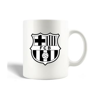Caneca Maniacase Barcelona Football Club FCB Logotipo preto e branco - 1