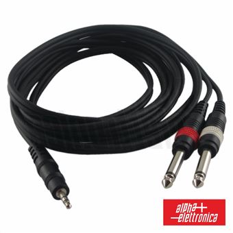 Cabo Jack Alpha-Elettronica 3.5Mm Macho St / 2 6.35Mm Macho Mn 3M - 1