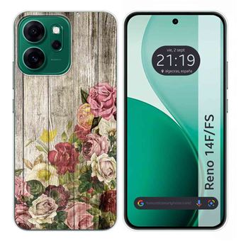 Capa Tumundosmartphone de silicone para Oppo Reno 14 FS / 14FS 5G | Design de madeira 08 desenhos - 1