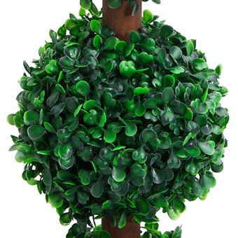 Planta Artificial Buxo em Forma de Esfera vidaXL com Vaso | 90 cm | verde - 1