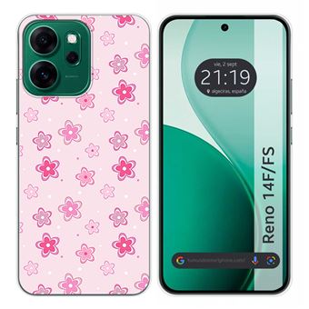 Capa Tumundosmartphone de silicone para Oppo Reno 14 FS / 14FS 5G | desenhos de flores - 1