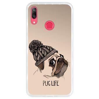 Capa Hapdey para Huawei Y7 2019 - Y7 Prime 2019 Design Filhote de Pug Hipster em Silicone Flexível e TPU