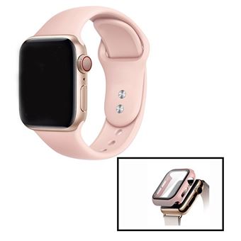 Kit Phonecare | Capa Anti-Impacto + Pulseira Bracelete SmoothSilicone para Apple Watch Series SE 40mm - Rosa - 1
