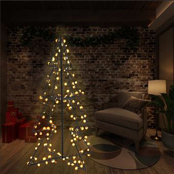 Árvore de Natal em cone vidaXL | 160 LEDs | 78x120 cm | Interior e Exterior - 1