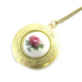 Colar ""Scarlett""ouro long (caçarola). - 1