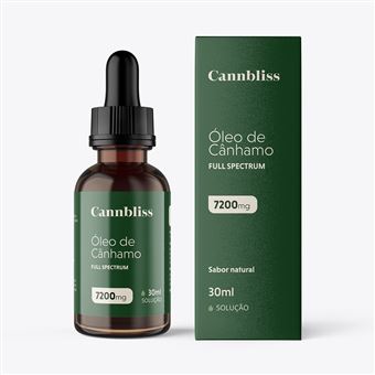 Óleo de Cânhamo Cannbliss | 7200mg | Sabor Natural | 30ml - 1