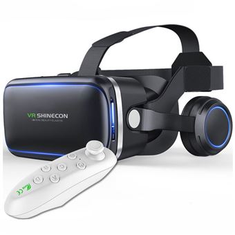 Óculos Realidade Virtual Arzopa® Y2 3D VR + Comando sem Fio + Auriculares para Apple/Android - Preto - 1